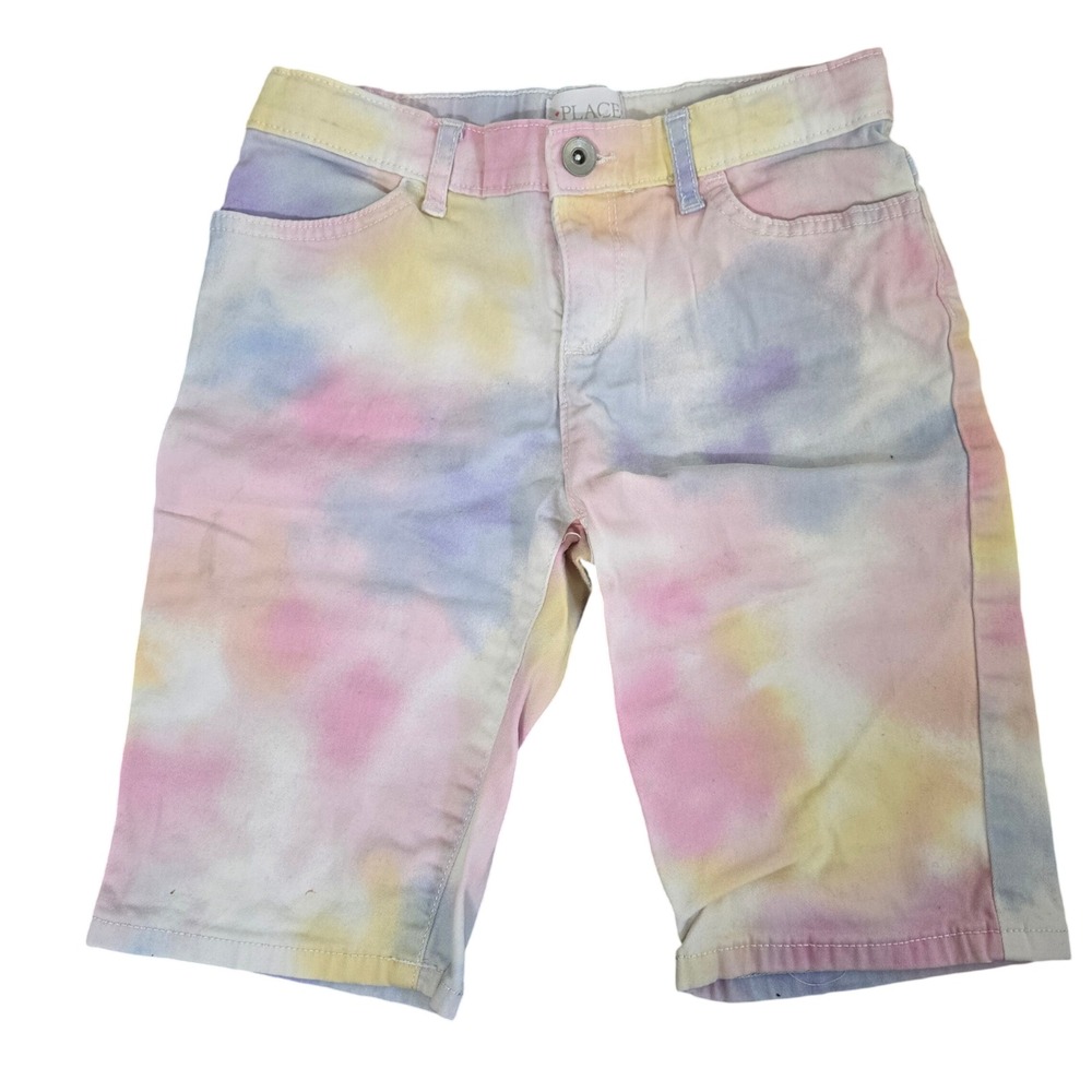 Girls Size 10 Bundle Childrens Place Tie Dye Shorts & 365 Kids Pink Skort Set